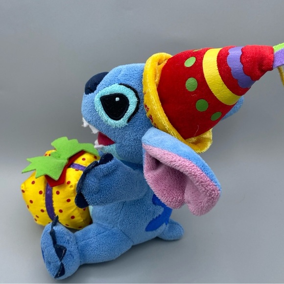 Disney Store Lilo & Stitch Blue Plush Happy Birthday Party Hat Gift Present - Picture 2 of 8